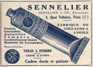Advertentie van Sennelier uit 1930