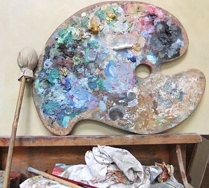 20e eeuws olieverfpalet