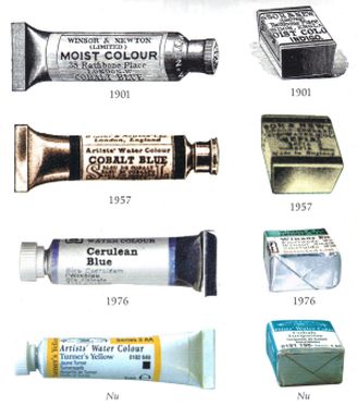 tubes aquarelverf W&N t/m 2005