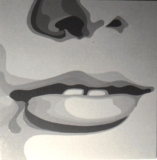 Mond 1968 50x50cm.  Lakverf op board