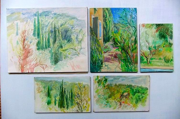 landschappen olieverf/ aquarel  frankrijk 2013