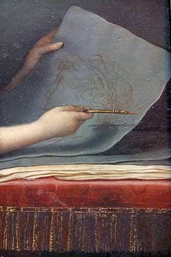 d&eacute;tail van schilderij van Elisabeth Vig&eacute;e le Brun uit 1790