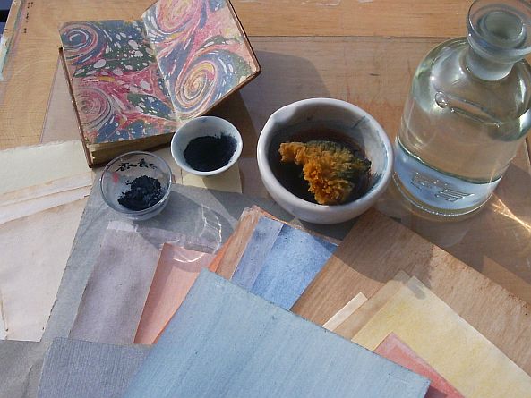 zelf maken van gekleurd papier