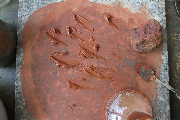 indrogen van kleipasta