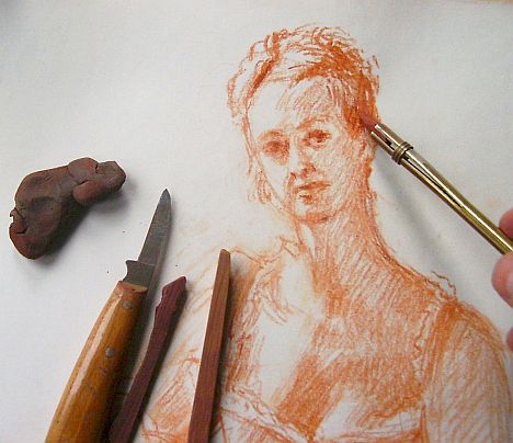 stand en afstand tot papier van krijthouder