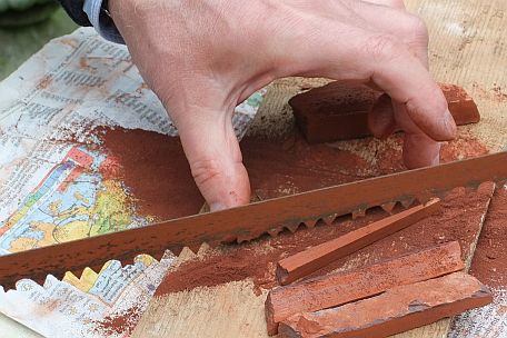 zagen van krijtstiften